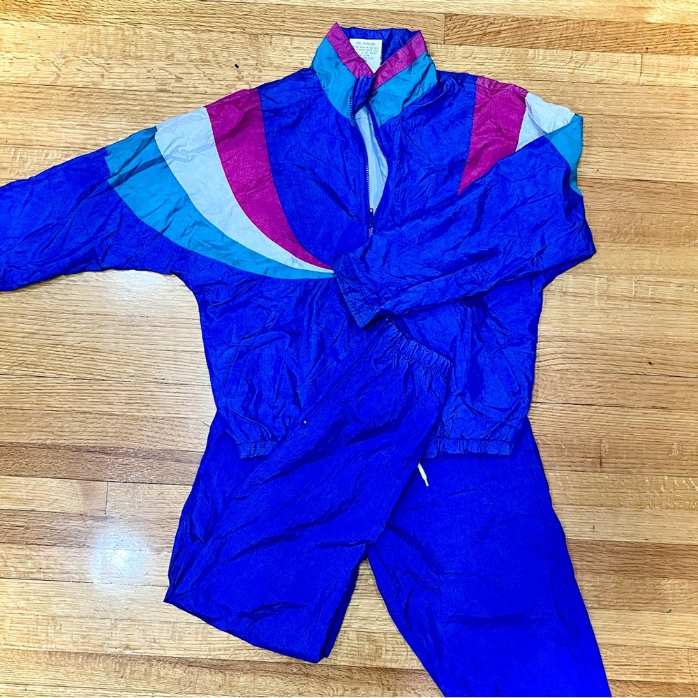 Vintage 80s Colorblock Tracksuit